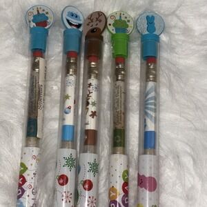 5 Smencils Scented Pencils Birthday Cake Cotton Candy Gingerbread Holiday Cheer